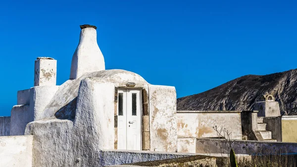 Una Pequeña Casa Piedra Una Planta Con Techo Plano Una — Foto de Stock