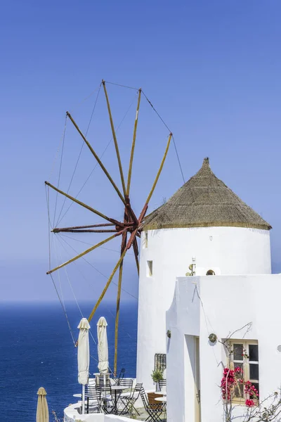 Morgon Landskap Gatorna Oia Santorini Ljus Färgbild Små Hus Höll — Stockfoto