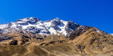 Peru, belgili tanımlık Andes dağ dağ aralıkları Panoraması filme dağlık bölgelerde.