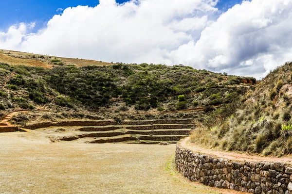 Las Terrazas Concéntricas Los Incas Moray Sirvieron Como Laboratorio Agrícola — Foto de Stock