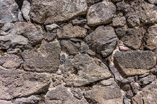 Les Blocs Granit Dans Ancienne Forteresse Des Incas Sont Ajustés — Photo