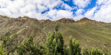 Peru, belgili tanımlık Andes dağ dağ aralıkları Panoraması filme dağlık bölgelerde.