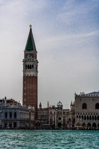 Picturesque Views Venice Morning Piazza San Marco Promenade Red Tiled — Stock Photo, Image