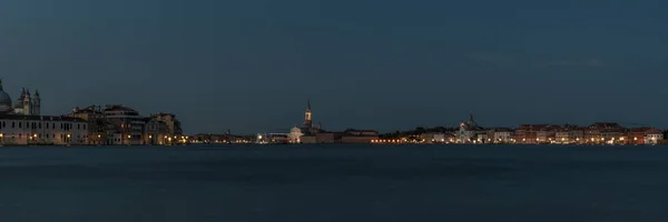 Abendblick Auf Den Golf Von Venedig Und Die Altstadt Von — Stockfoto