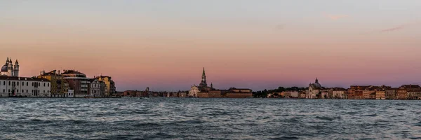 Abendblick Auf Den Golf Von Venedig Und Die Altstadt Von — Stockfoto