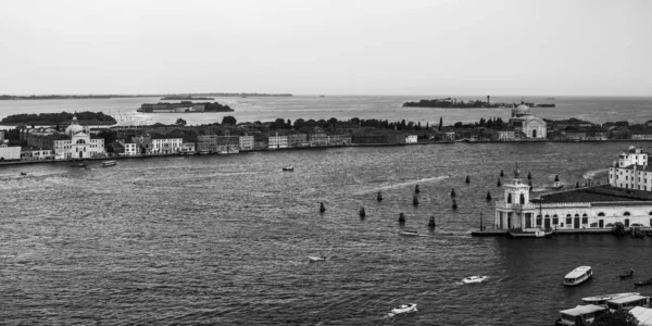 Panoramisch Uitzicht Vanaf Klokkentoren Van San Marco Naar Monding Van — Stockfoto
