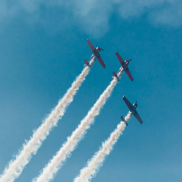 Groupe Vieux Avions Pistons Participe Des Démonstrations Salon Aérien International — Photo