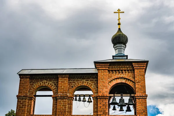 Walk Hot Summer Day Territory Ancient Orthodox Vvedensky Monastery — Stock Photo, Image