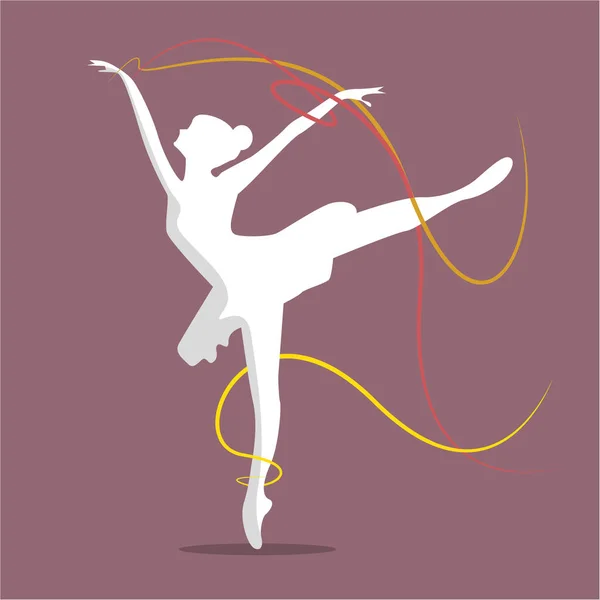 Vector Danza Mujer Figura — Vector de stock