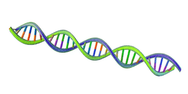 Dna Strand Isolated White Background Vector Illustration Pointillism Style — Stock Vector