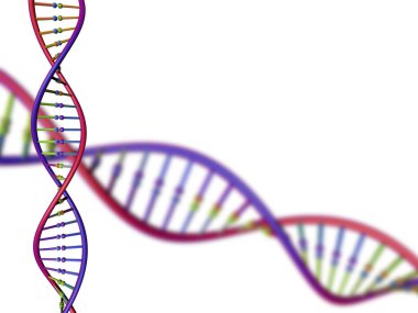 DNA iplikçik background.3d işleme illüstrasyon soyut.