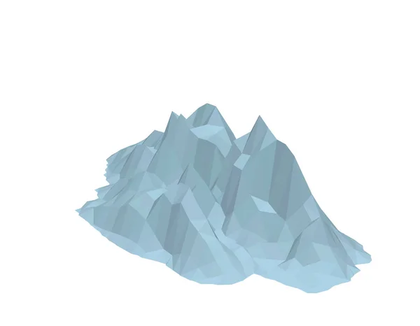Eisberg Isoliert Auf Weißem Hintergrund Vektor Illustration Isometrische Projektion — Stockvektor