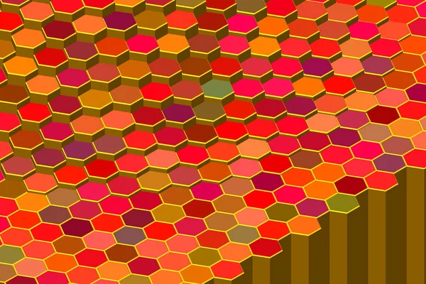 Fondo Hexagonal Abstracto Ilustración Colorida Vectorial Estilo Tecnología Futurista — Vector de stock