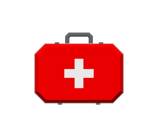 Medical Bag Isolated White Background Vector Illustration Front View — Stock Vector