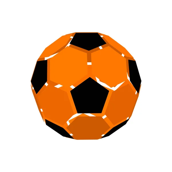 Bola Futebol Poligonal Abstrata Isolado Fundo Branco Ilustração Vetorial — Vetor de Stock