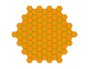 Altıgen yanarak bahislerin doğru altıgen nesne. Beyaz arka plan üzerinde izole. Vektör çizim.