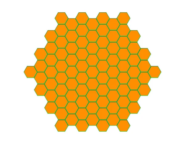 六角形の六角形のオブジェクトです 白い背景上に分離 ベクトル図 — ストックベクタ
