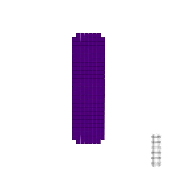 Pixelated Versalen Isolerade Vit Bakgrund Vektorillustration — Stock vektor