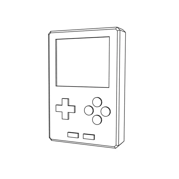 Console Jeu Vidéo Isolé Sur Fond Blanc Illustration Vectorielle — Image vectorielle