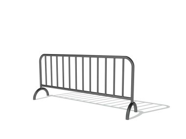 Barikat kurun. Beyaz arka plan üzerinde izole. 3D render illüstrasyon.
