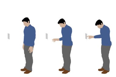 Adam girerek PIN kodu. Beyaz arka plan üzerinde izole. Vektör çizim. Düz stil.