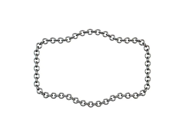 Metal Chain Isolated White Background Rendering Illustration — Stock Photo, Image