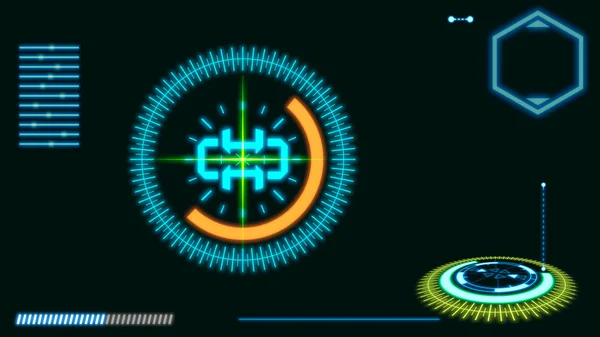 Elementos Interface Hud Futuristas Ilustração Digital — Fotografia de Stock