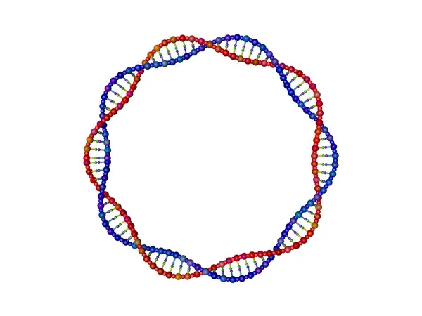 형태의 Dna 가닥입니다 배경에 렌더링 — 스톡 사진