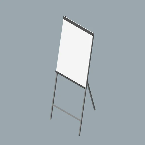 Prázdné Flip Chart Vektorové Ilustrace Izometrické Projekce — Stockový vektor