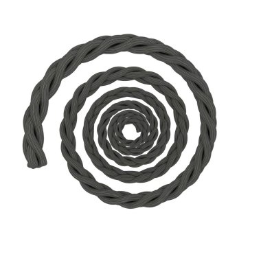 İp sarmal. Beyaz background.3d işleme illüstrasyon izole.