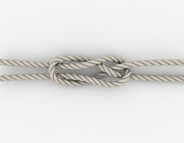 Rope Sheet Bend Isolated White Background Rendering Illustration — Stock Photo, Image