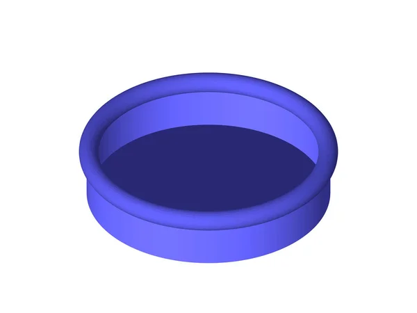 游泳池 隔离在白色背景上 矢量插图 等向投影 — 图库矢量图片