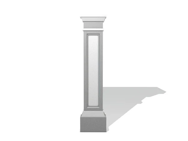 列の柱 白い背景上に分離 レンダリング図 フロント ビュー — ストック写真
