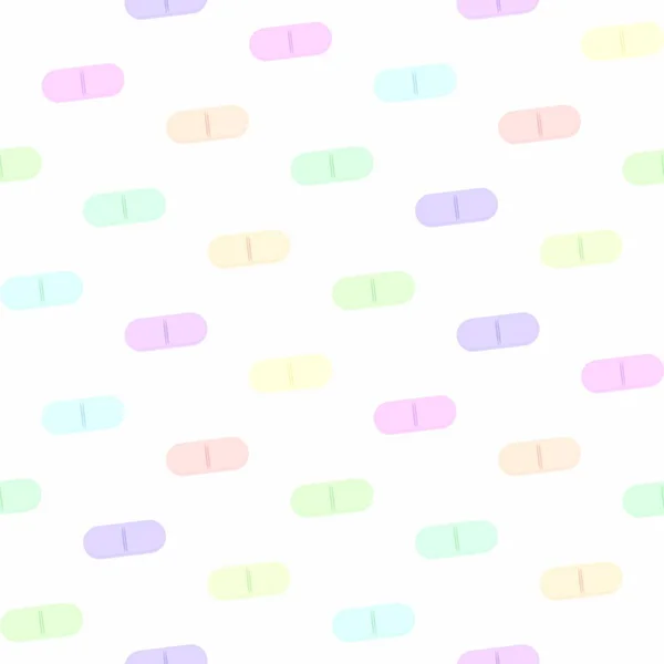 Pills Background Seamless Colorful Pattern Rendering Illustration — Stock Photo, Image
