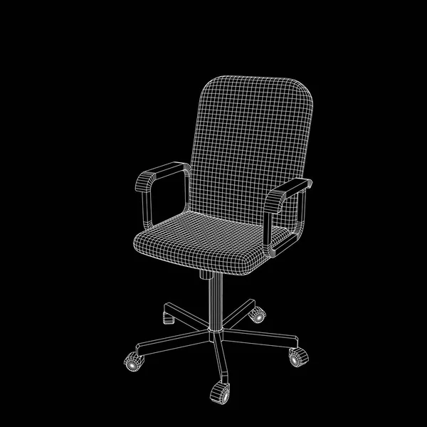 Model Szkieletowy Krzesło Office Ilustracja Wektorowa Konspektu — Wektor stockowy