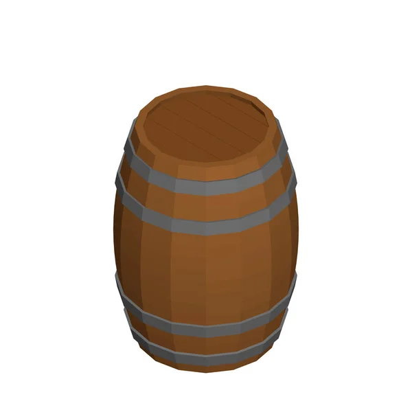 タップ漫画アイコンとビールの木製樽 ストックベクター C Juliarstudio