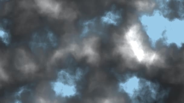 Bewegende Achtergrond Van Dramatische Wolken Naadloze Loops Animatie — Stockvideo