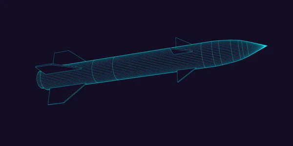 Военная Ракета Векторная Иллюстрация — стоковый вектор