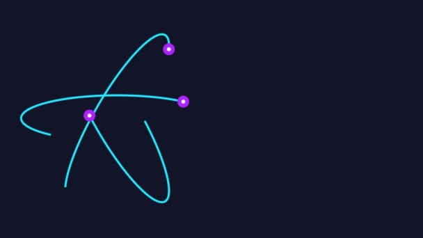 移动旋转原子 无缝循环动画 — 图库视频影像