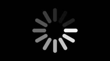 İlerleme yükleme çemberi çubuğunun taşınması. Soyut animasyon.