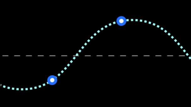 Grafico Delle Linee Mobili Animazione Loop Senza Soluzione Continuità — Video Stock