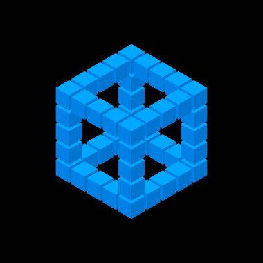 Küplerden tel kafes küpü. Vektör Illustration. İzometrik projeksiyon