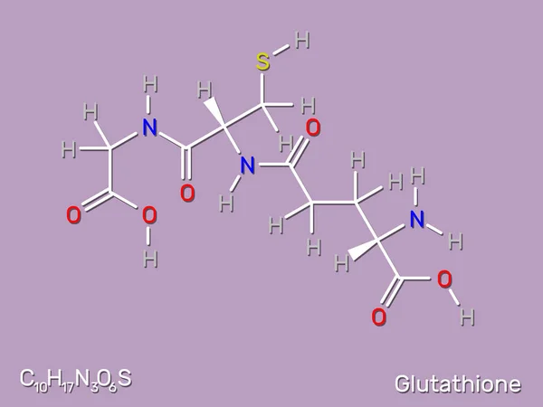 Glutatión (GSH) fórmula estructural. Ilustración vectorial — Vector de stock