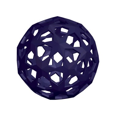 Soyut küre tel kafes. 3D vektör illüstrasyon. 