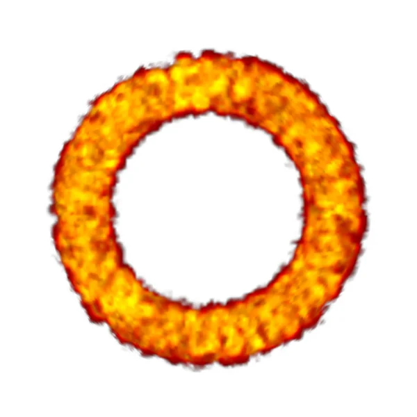 Anillo de plasma de fuego. Aislado sobre fondo blanco. Vector . — Archivo Imágenes Vectoriales