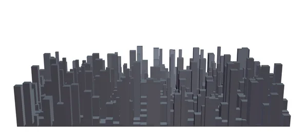 Modelo abstracto de ciudad. Ilustración vectorial . — Vector de stock