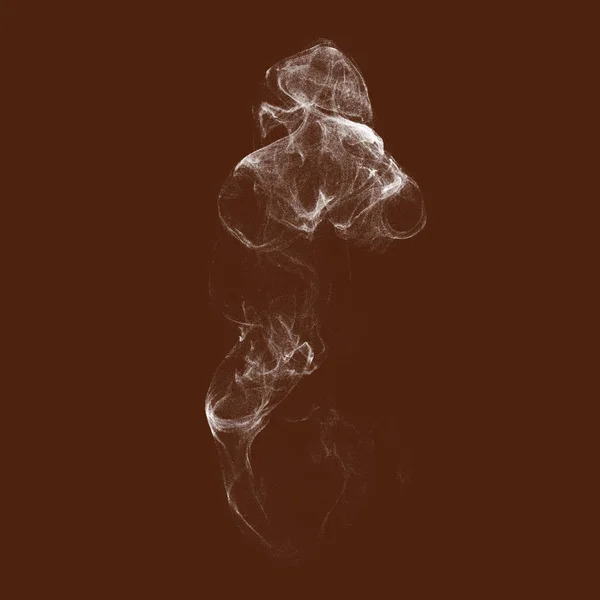 Humo blanco. Aislado sobre fondo marrón . — Vector de stock