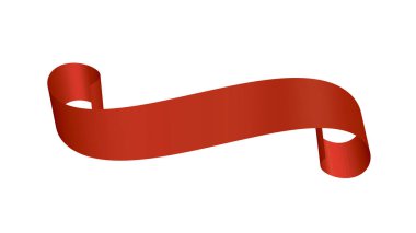 Kıvrılmış şerit. 3D vektör Illustration. Degrade yok, degrade yok 