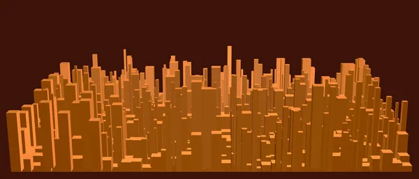 Abstraktes Modell der Stadt. Vektorillustration. — Stockvektor