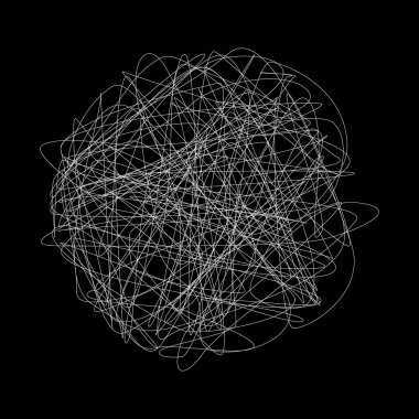 Karışık daire Clew. Vektör anahat çizim.